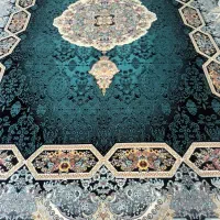 فرش نگین مشهد دوتخته ۶ متری اکرلیک سرمه‌ای