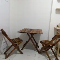 میز چوبی تاشو دو نفره