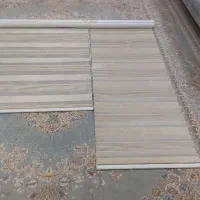 پرده زبرا رنگ کرم ست درتراس و پنجره