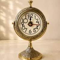 ساعت پایه دار برنجی هندی