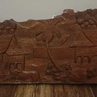 تابلو منبت کاری حجمی قدیمی عتیقه کار دست