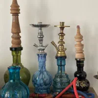 دوعدد قلیان چوبی