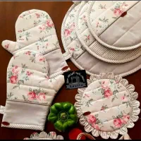 سرویس پارچه آشپزخونه سویل برای عروس های گل|سفره، حوله، دستمال آشپزخانه|مراغه, |دیوار