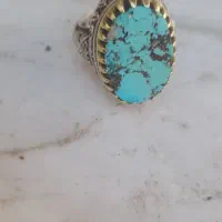 انگشتر فیروزه رکاب نقره دست ساز