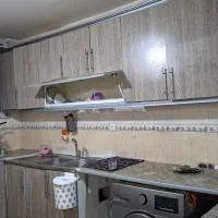 حدود7مترکابینت فلزی درب ام دی اف همراه باسینک وشیر
