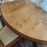 میز ناهار خوری گرد تمام چوب