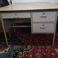میز روکش mdf فلزی سه کشو