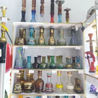 قلیان خارجی چوبی لوازم قلیان شلنگ سری شیشه قلیون|کلکسیون و سرگرمی|قم, آذر (نکویی)|دیوار