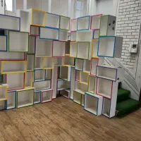 دکور - کتابخانه|کتابخانه، شلف، قفسههای دیواری|خمینیشهر, |دیوار