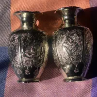 گلدان قدیمی آب نقره
