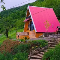 اجاره کلبه سوئیسی جنگلی و ساحلی ویو بهشتی تراسدار