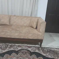 مبل ۶ نفره چوب نراد روس + ۶ کوسن+ جلو مبلی mdf