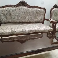 مبل ۷ نفره جنس چوب گردو