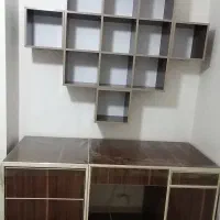 کتابخانه با میز تحریر|کتابخانه، شلف، قفسه‌های دیواری|اهواز, بهارستان|دیوار