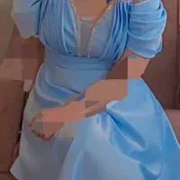 لباس آبی ساتن