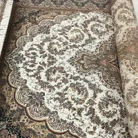فرش 6متری دستباف گونه دور چرم|فرش|آبیک, |دیوار
