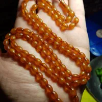 تسبیح کهربا جذاب با رگه‌های خاص فوق‌العاده خوش‌دست|کلکسیون اشیاء عتیقه|ارومیه, |دیوار