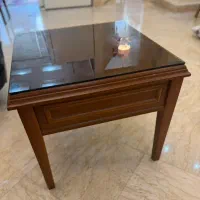 میز جلو مبلی به همراه میز عسلی چوبی و میز tv