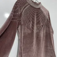 شومیز کارشده مناسب فصل فری سایز و کت مجلسی