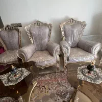 مبل استیل در حد نو مناسب جهزیه|مبلمان خانگی و میز عسلی|اصفهان, سرشبادران|دیوار