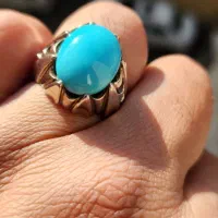 انگشتر فیروزه درشت رکاب فدیوم