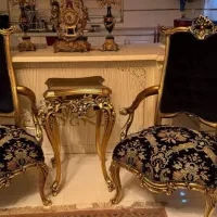 مبلمان ۷ نفره استیل ورق طلا