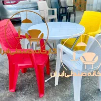 میز و صندلی پلاستیکی نهارخوری غذاخوری ناصرپایه فلز|میز و صندلی غذاخوری|تهران, نازی‌آباد|دیوار