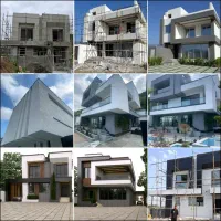 اجرا نمای مدرن و میکروسمنت‌ نما
