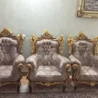 مبلمان استیل سلطنتی ۹نفره|مبلمان خانگی و میز عسلی|بروجرد, |دیوار