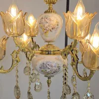 لوستر سرامیک برنج|لوستر و چراغ آویز|فردیس, شهرک ۱۱۰|دیوار