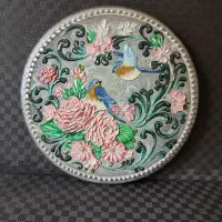 تابلو برجسته تکسچر طرح گل و پرنده دکوری هنری مدرن|تابلو، نقاشی، عکس|تهران, اکباتان|دیوار