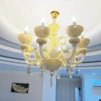 لوستر هشت شاخه کریستالی