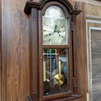 ساعت دیواری دوکوک کوکی بدنه چوبی قدیمی عتیقه