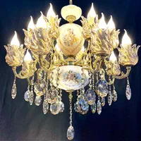 لوستر 10شعله برنزوسرامیک فرشته(کارخانه سارینا)