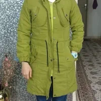 کاپشن دخترانه پشمی سایز36-38 سبزگرم