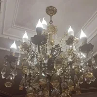 لوستر برنجی ۶ شاخه ۱۲ شعله