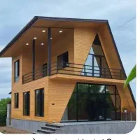 ساخت کلبه چوبی مدل ترکیبی