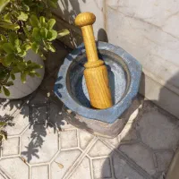 هاون سنگی قدیمی ، دست تراش، کلکسیونی،نوستالژیک