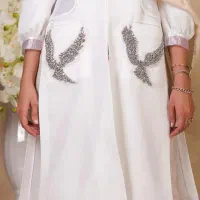 مانتو سفید مجلسی زنانه