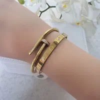 بنگل میخ کارتیه، رنگ ثابت،کاملا مشابه طلا|جواهرات|کرج, گلشهر|دیوار