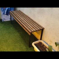 نیمکت فلزی-چوبی داخلی و بیرونی