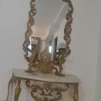 آینه و شمعدان برنز