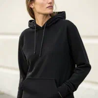 هودی بیسیک مشکی ،استایل ساده و راحت ، کلاه دار