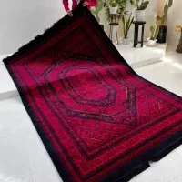 فرش قرمز مشکی قجری