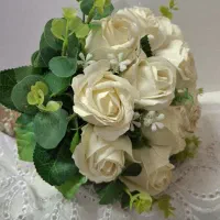 دسته کل عروس|گل مصنوعی|قم, ولیعصر|دیوار