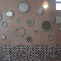آینه با قاب سی‌ان‌سی دایره