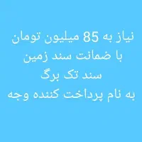 مبلغ 85 میلیون پول لازم دارم