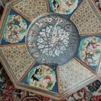 ساعت دیواری چوبی مسی