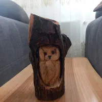 مجسمه چوبی جغد