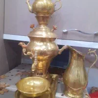 سماورذغالی برنجی برنزی اصل کاملن سالم استفاده نشده